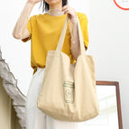 Korean simple canvas bag handbag online lazy printed handbag casual large-capacity shopping shoulder bag SR111-4