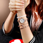 Women's watch fashion four pieces quartz watch diamond elegant alloy watch set G-016J