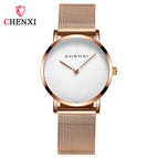 CHENXI Watch Student Simple Ultra-Thin Fashion Couple's Watch Douyin Mesh Strap Watch Men's and Women's Wrist Watch CX-076h