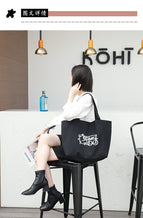 Korean version casual canvas handbags simple literary and art handbags online celebrity fashion printed shoulder bags SRA775