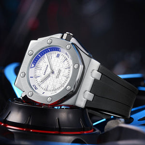 KIMSDUN men's watch Three-pin fully automatic mechanical watch fashion luminous waterproof men's casual watch K-1221A (ready stock)