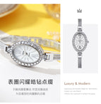 GEDI new full diamond personality niche oval watch ladies light luxury fashion bracelet quartz watch feminine temperament 2754