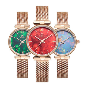 Tiktok Red Green Malachite Green Dial, Emerald High School Girl's Watch Woment Watches Casual