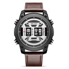 Megir Men's Watch Personalized Roller Waterproof Leather Business Sports Watch Men's Quartz Watch 2142