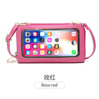 Touch screen mobile phone bag messenger mini bag 2022 new RFID anti-theft brush wallet women's long all-match women's bag SJ627