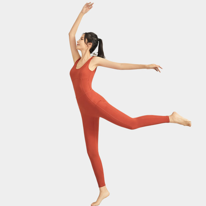 Dancing Dress 2023 Tight Breathable Yoga Clothes Women's Quick-Drying Sports Fitness Clothes Jumpsuit ENY250
