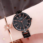 GEDI 81034 Fashion Casual Watch Hot Sale Women Elegant Luxury Stainless Steel Alloy Strap Waterproof Ladies Diamond Rhinestone Analog Quartz Wristwatch