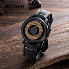 EUTOUR New wooden dial, simple magnetic steel ball, fashion concept watch, parallel steel ball holder, Tiktok watches with box gift for father,men, women