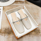 Slippers women's summer 2022 new half drag women's shoes fashion lazy flat shoes women 112-9