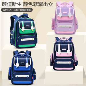2023 New British Style Children's Schoolbag Boys and Girls Primary School Students Burden Reduction Spine-Protective Backpack DCTN-2820