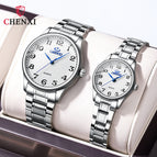 CHENXI Couple Watch Steel Band Men's and Women's Watch Casual Quartz Pair Watch CX-010A