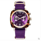 Fashion Guou 8218 Brand Square Men's Or Woman's Noctilucent Canvas Waterproof Quartz Gift Watches