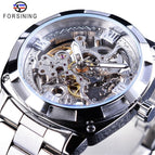 Forsining women watch fashion hollow out waterproof auto mechanical men's casual watch SLZe140