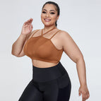 New plus size sports Bra Back Cross Double-Shoulder Strap Sports Bra Large Size High Strength Gather Yoga sports top DB7013