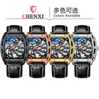 CHENXI fashion men's watch New Barrel Richard Skeleton Fully Automatic Mechanical casual Watch CX-8845