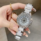 NEW Dimini starry watch female full diamond heavy industry exquisite fashion temperament ladies steel strap watch 6433