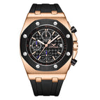 ONOLA ON6805 Fashion Sports Men's Watch Silicone Band Waterproof Multifunctional Quartz Watch Men