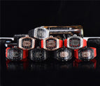 Men's watch New Diamond-Embedded Watch Skull Men's Fashion Barrel-Shaped Hollow Silicone Wrist Watch