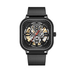 Automatic Mechanical men's Watch Student Watch Fashion Square Men's casual Waterproof Watch K-2163A