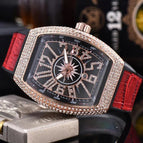 Watch for men FM Barrel-Shaped Quartz Watch Frank Diamond-Embedded Starry Waterproof Watch in Stock 8122