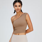 New off-Shoulder Running Exercise Vest Women's Yoga Clothing Top Sleeveless Beauty Back Fitness Underwear TM0128