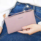 Touch screen mobile phone bag wallet women's long large-capacity thin 2022 new simple change clutch bag QB312