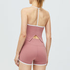 Yoga Clothes T Shape Beauty Back BRA Color Matching Sports Underwear Fitness Vest with Chest Pad