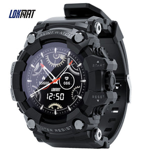 LOKMAT ATTACK Bluetooth Smart Watch Outdoor Sports Watch Pedometer Sleep Heart Rate Blood Pressure Blood Oxygen IOS