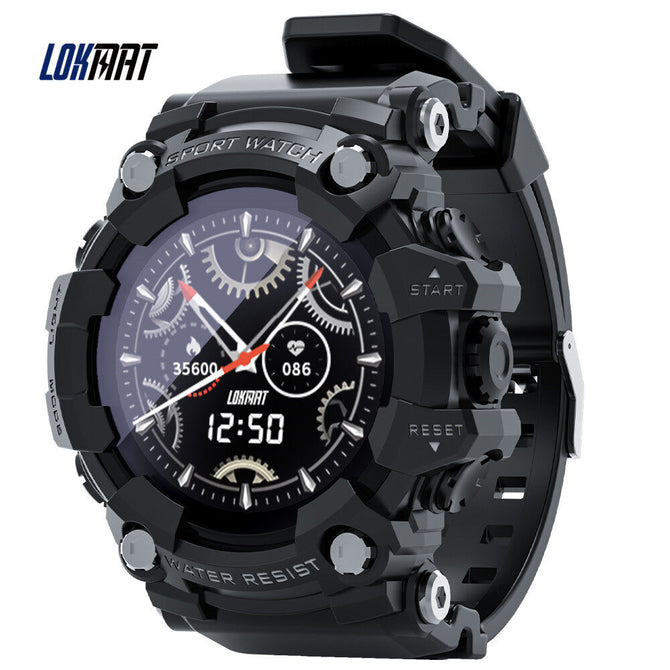 LOKMAT ATTACK Bluetooth Smart Watch Outdoor Sports Watch Pedometer Sleep Heart Rate Blood Pressure Blood Oxygen IOS