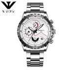 NIBOSI 2322 Men's Watches Top Brand Luxury Fashion Watch Men Sport Quartz Clock Full Steel Business Waterproof Watch