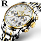 Ontheedge rzy026 steel case steel strip multi-functional steel watch men's genuine quartz 6-pin wholesale business Watch