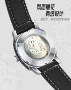 KIMSDUN men's watch double-sided hollow fully automatic mechanical trend antique carved waterproof men's casual watch K-2193A