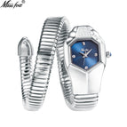 MISSFOX watch women's new trend casual temperament waterproof senior snake-shaped ladies watch 2809