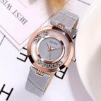 Fashion GUOU 8039 Full Steel Glitter Diamond Ladies Watch Women Watches Women's Watches Gift Clock