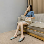 Slippers women's summer 2022 new half drag women's shoes fashion lazy flat shoes women 112-9