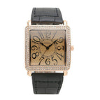 GOGOEY Square Rhinestone Digital Face Women's Watch Online Red Live Women's WatcH Fashion Quartz Watch Girl's Belt Watch