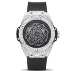 KIMSDUN foreign trade explosion diamond inlaid fashion trend creative men's watch silicone luminous waterproof sports quartz watch K109D