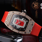 Women's watch Diamond-Encrusted Quartz Watch Barrel-Shaped Red Lip Series Fashion Watch in Stock 1615