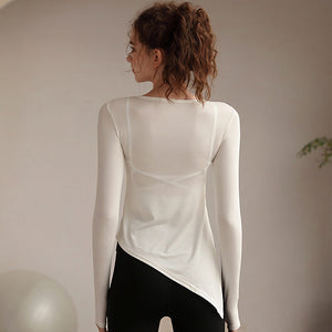 Running blouse fitness clothing suit sports top 2022 new yoga clothing women's loose and thin long sleeves 210
