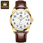 OLEVS Watch for men fashion figure simple calendar waterproof quartz men watch 5566 men