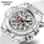 KIMSDUN transparent silicone multi-function watch female watch student waterproof couple watch K-1984B