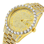 Missfox 2643 new trend fashion waterproof hip hop full Diamond Men's Watch Bracelet popular