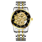 KIMSDUN men's watch Business Watch Luminous Waterproof Hollow Fully Automatic Mechanical Watch Golden Dragon men's Watch K-1977A