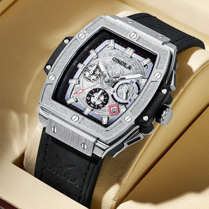 New ONOLA ON6825 Watch for men Multifunctional Quartz Watch Men's Leather Waterproof Watch