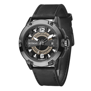 RUIMAS watch men's sports watch waterproof luminous date watch quartz watch leather men's watch 302