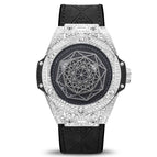 KIMSDUN foreign trade explosion diamond inlaid fashion trend creative men's watch silicone luminous waterproof sports quartz watch K109D