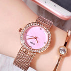 GEDI 82006 Fashion Casual Watch Korea style Women Elegant Luxury Stainless Steel Waterproof Ladies Diamond Rhinestone Analog Quartz Wristwatch
