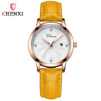 CHENXI women's watch fashion ladies diamond simple watch new waterproof watches women CX-303L leather