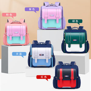 2023 New Horizontal Schoolbag for Primary School Students British Style Burden-Reducing Large Capacity Children's Backpack