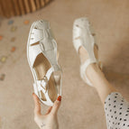 Sandals women's summer 2022 new sandals women's thick heel one word buckle sandals women 2633
